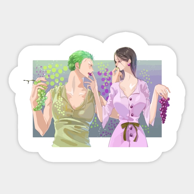 Zoro Robin One Piece Love Sticker by KDungUniversal